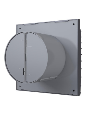 Вентилятор накладной SILENT D125 обр.клапан Dark gray metal DICITI