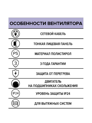 Вентилятор накладной A D150 выключатель с вилкой AURAMAX