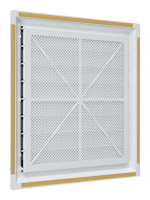 Решетка вентиляционная AIRVENT регулируемая жалюзи 402х442 пластик ERA
